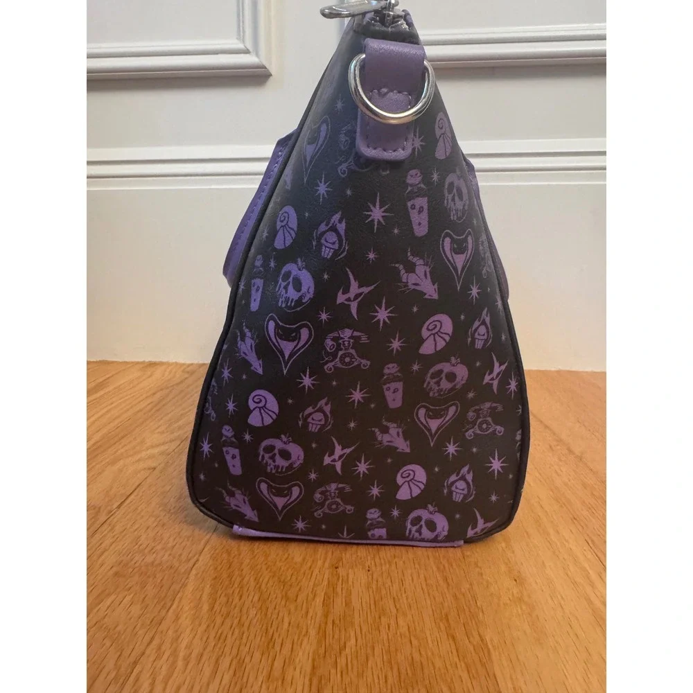 Loungefly Disney Villains Floral Icons Satchel Handbag Purse